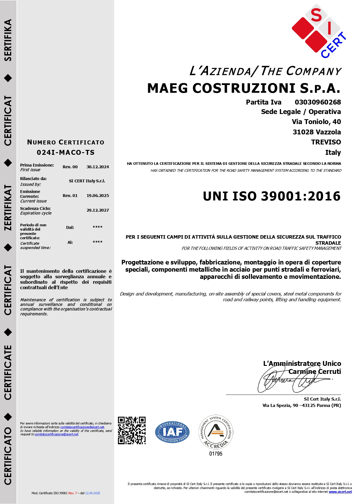 UNI ISO 39001:2016